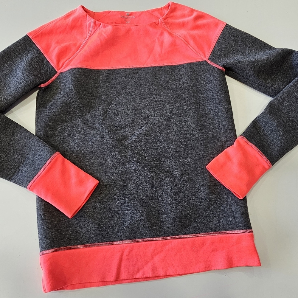Athleta Fuse Neon Colorblock Women's Sweatshirt Size XST